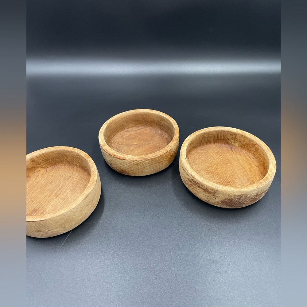 Handmade wooden multi-use Bowl 5 inch complete set of 3